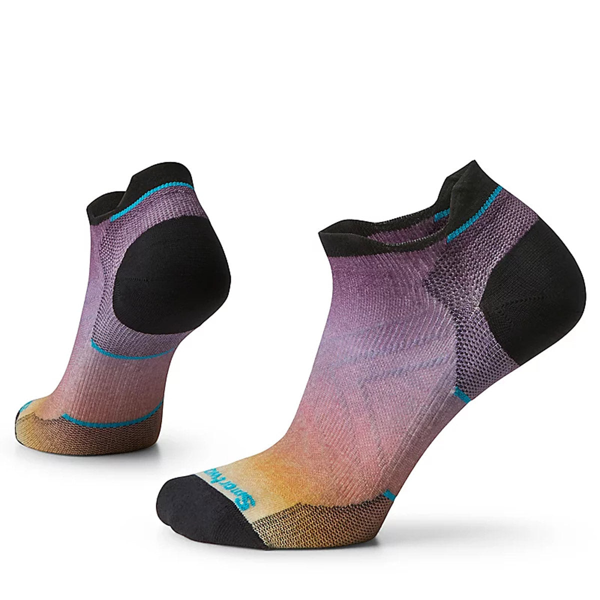 Women&#39;s Run Zero Cushion Ombre Print Low Ankle Socks