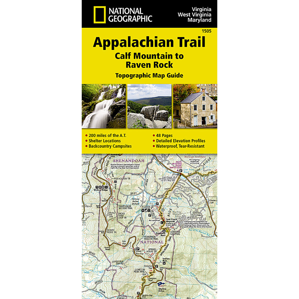 Appalachian Trail Map, Calf Mountain to Raven Rock [VA, WV, MD ]