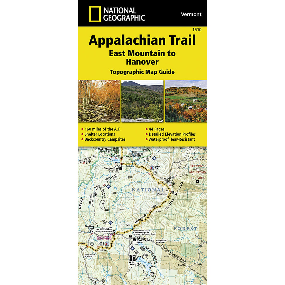 Appalachian Trail Map, East Mountain to Hanover [Vermont]-National Geographic Maps-Uncle Dan&#39;s, Rock/Creek, and Gearhead Outfitters