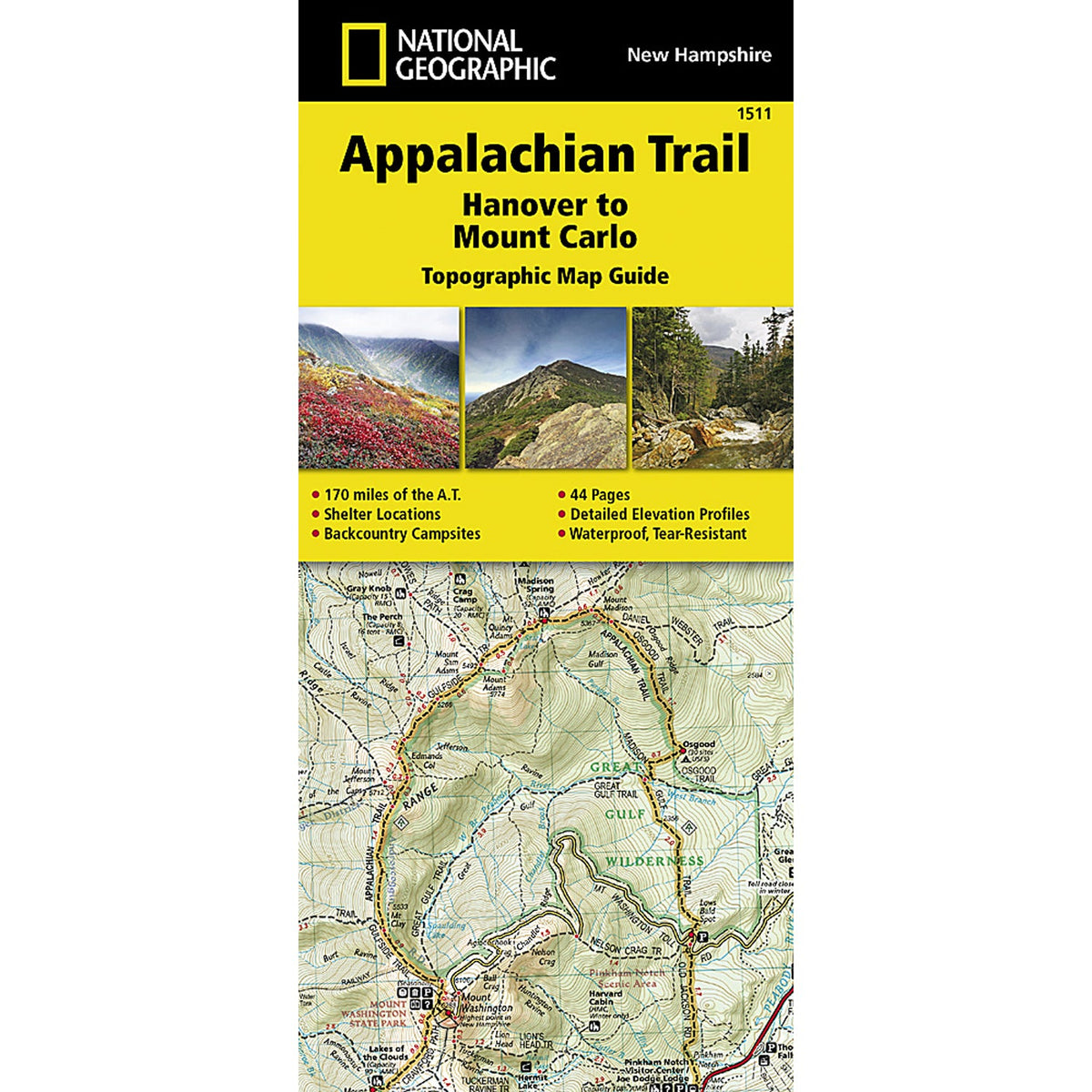 Appalachian Trail Map, Hanover to Mount Carlo [New Hampshire]-National Geographic Maps-Uncle Dan&#39;s, Rock/Creek, and Gearhead Outfitters