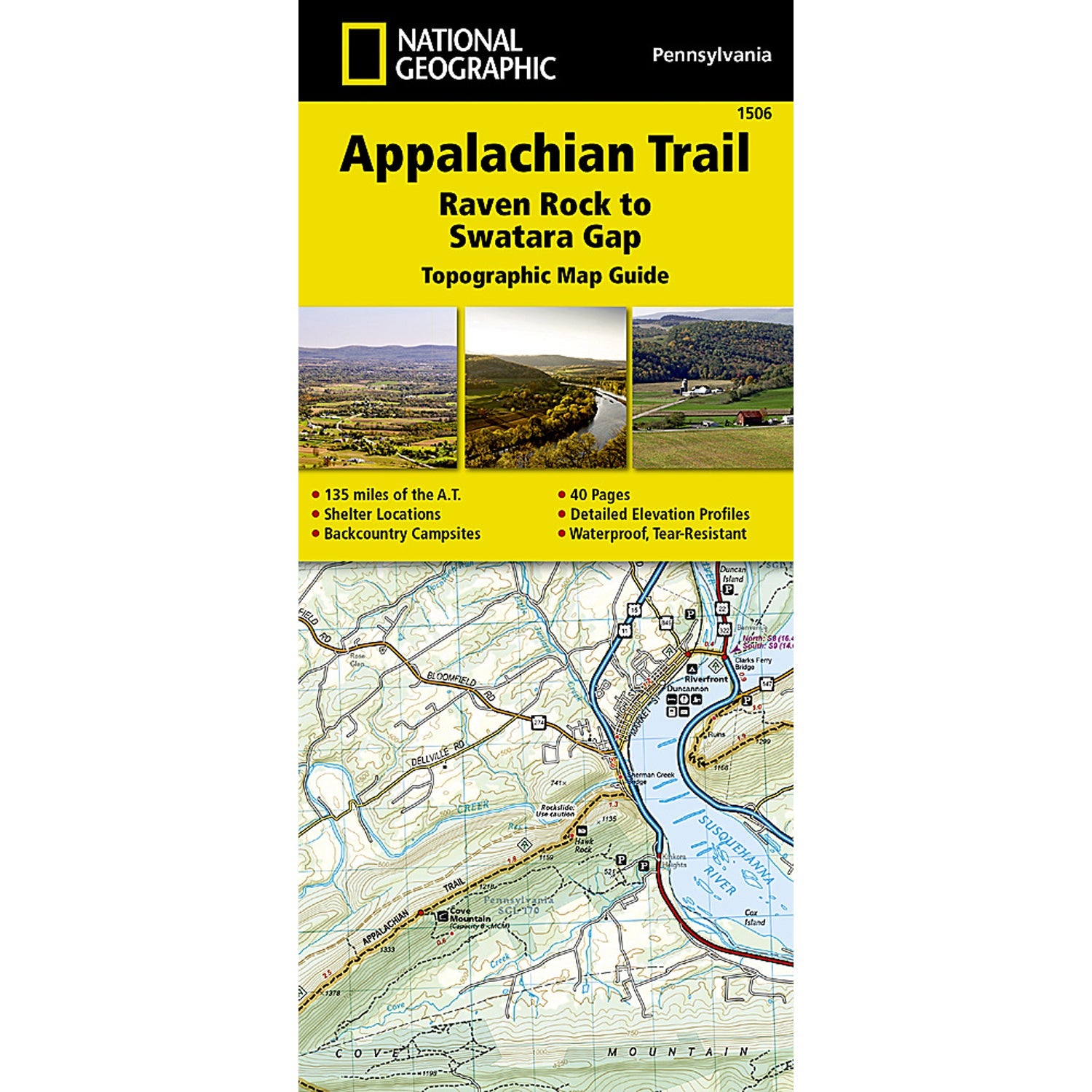 Appalachian Trail Map, Raven Rock to Swatara Gap [Pennsylvania]