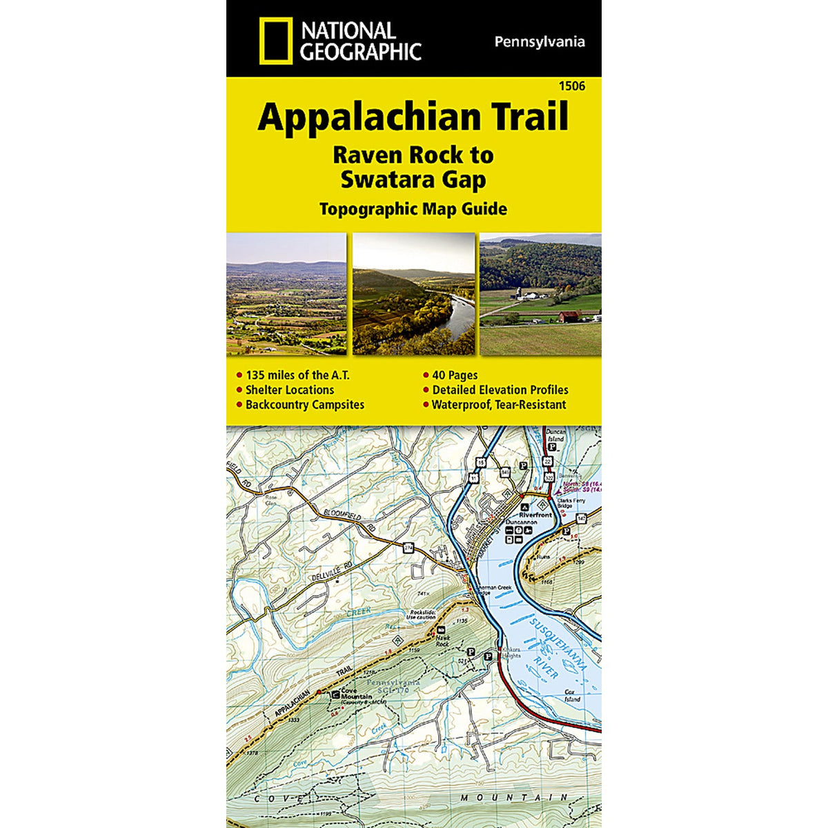 Appalachian Trail Map, Raven Rock to Swatara Gap [Pennsylvania]-National Geographic Maps-Uncle Dan&#39;s, Rock/Creek, and Gearhead Outfitters